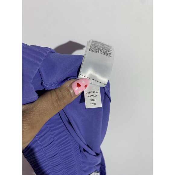 Athleta Pants 18 Arrival Dark Adonis Purple Ankle Straight Leg Travel Athleisure - Picture 5 of 15